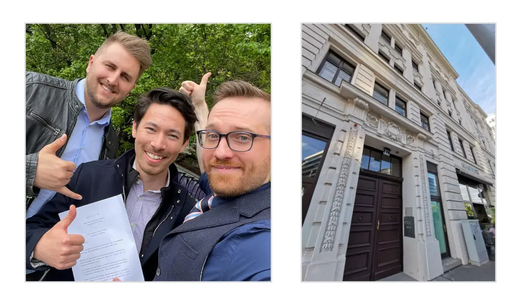 The founding team and our new Vienna office